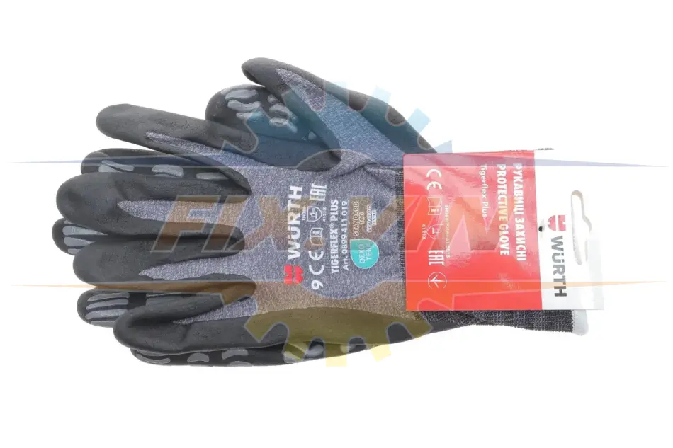 Рукавиці захисні з нітриловим покриттям TIGERFLEX PLUS (Т.9) WURTH 0899411019 (фото 1)