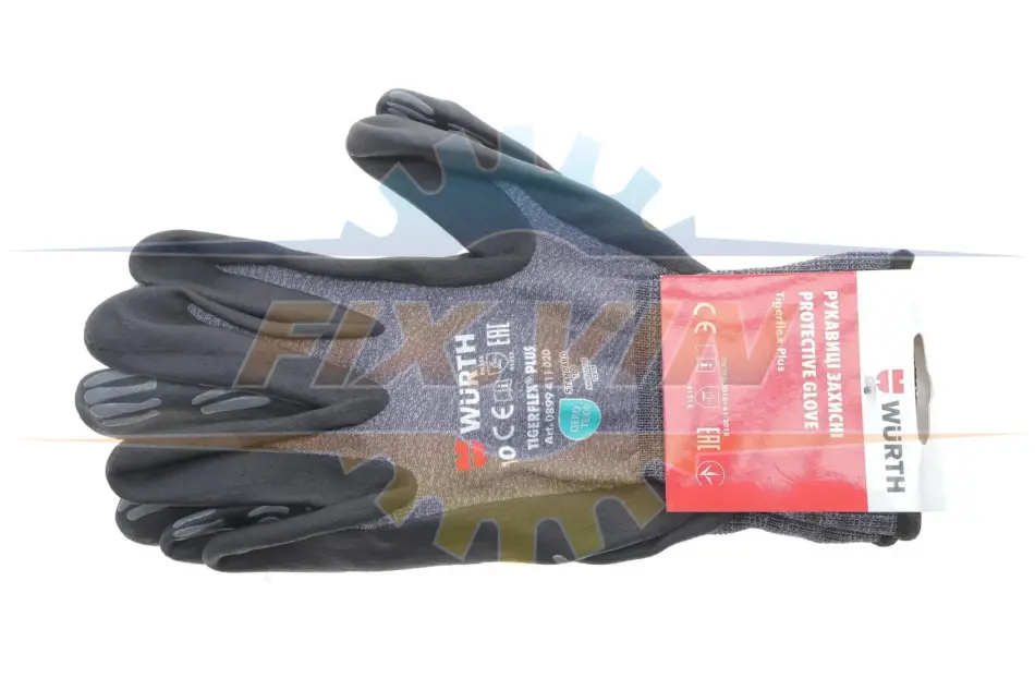 Рукавиці захисні з нітриловим покриттям TIGERFLEX PLUS (Т.10) WURTH 0899411020 (фото 1)