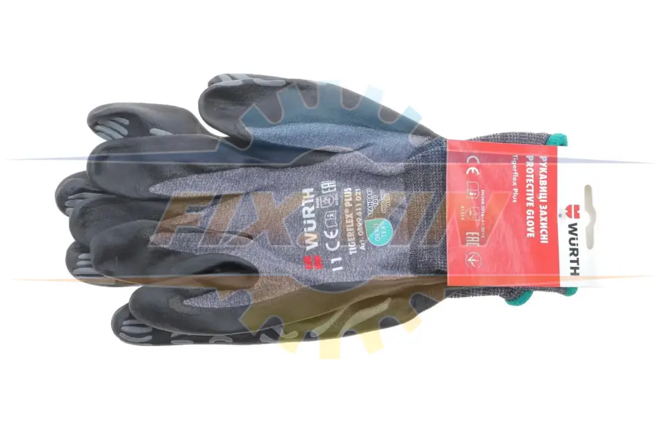 Рукавиці захисні з нітриловим покриттям TIGERFLEX PLUS (Т.11) WURTH 0899411021 (фото 1)