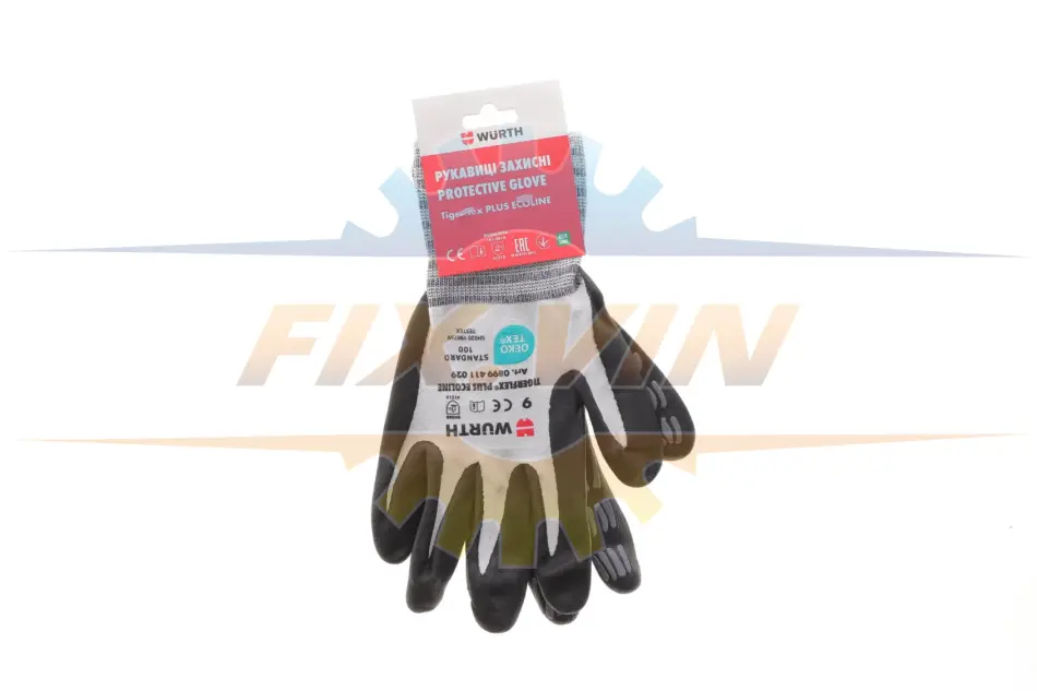 Рукавиці з нітриловим покриттям (L) TIGERFLEX PLUS ECOLINE WURTH 0899411029 (фото 1)