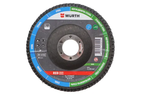 Круг зачисний/пелюстковий 125x22,23 мм/G40 RED STRIPE WURTH 1579400524