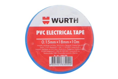Ізоляційна стрічка PVC, синя, 18мм/10м {арт. 19851 WURTH 1985105