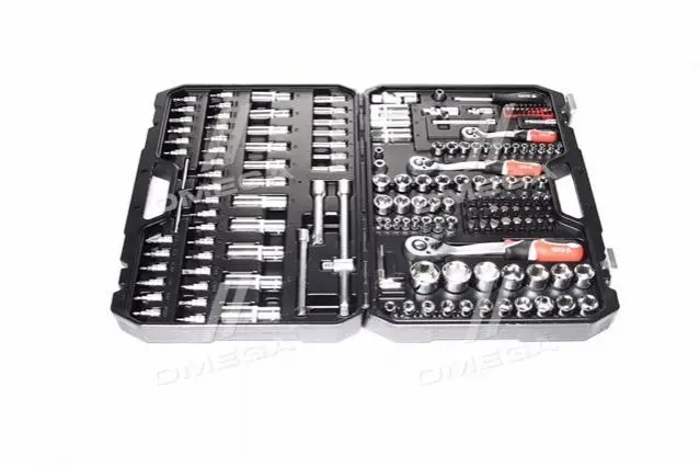 Набір головок квадрат 1/2", 3/8", 1/4" з інст-ми, викруткові насадки. 173 шт YATO YT-38931 (фото 1)