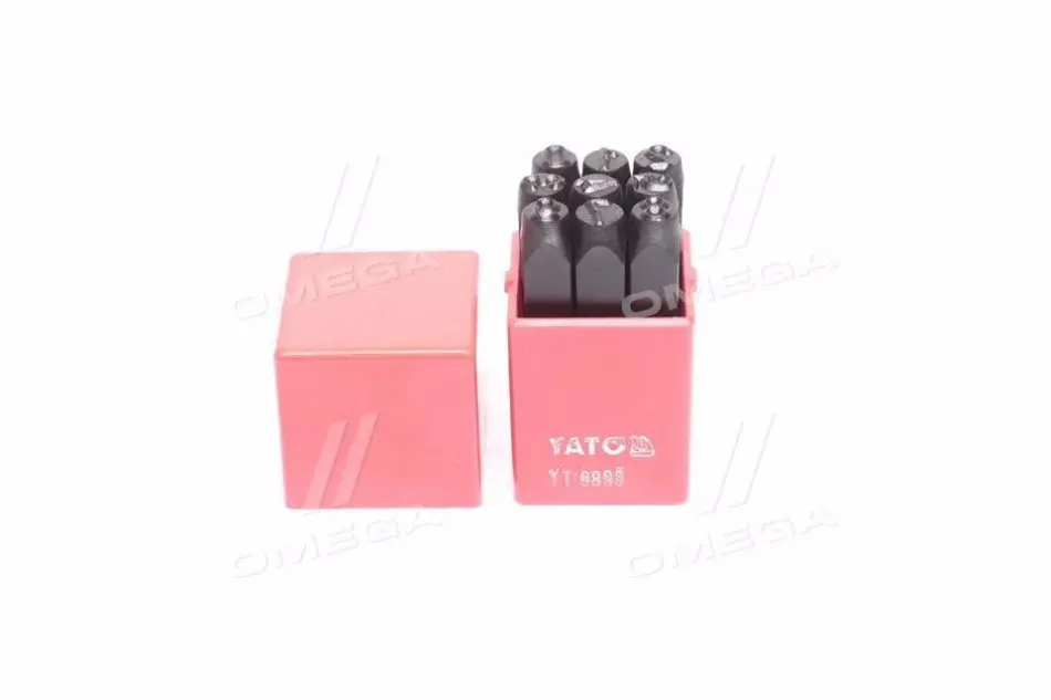 Трафарети цифрові, кпл. 9 шт, h-8 мм (VOREL) YATO YT-6855 (фото 1)