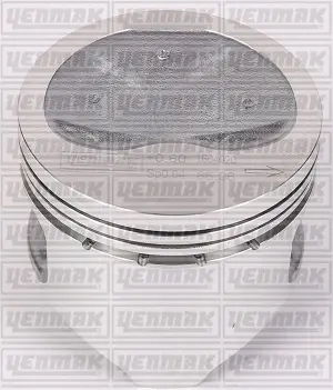 Поршень с кольцами і пальцем (размер отв. 86.40/STD) FIAT Fiorino, Scudo 1,6 95-, CITROEN Jumpy 1,6 95-, PEUGEOT Expert 1,6 95- (159 A 3,000 M 202 PA 15,0) YENMAK 3103395000 (фото 1)