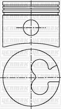 ПОРШЕНЬ ДВС С КОЛЬЦАМИ FORD MONDEO 1.8TD =82.5 2.5X2X3 STD 93 YENMAK 3103777000 (фото 1)