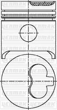 Поршень с кольцами і пальцем (размер отв. 83 / STD) CITROEN 1.9D (4цл.) (XUD 9, XUD 9 A) YENMAK 3103879000 (фото 1)
