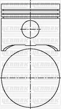 Поршень з кільцями і пальцем (размір отв. 84,00/STD) CITROEN C25 1.8, PEUGEOT 504/505/J5/J7 1,8 (XM 7 P/T) YENMAK 3103881000 (фото 1)