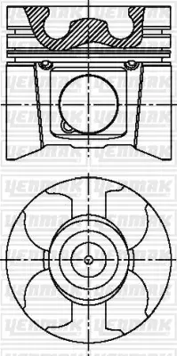 ПОРШЕНЬ ДВС С КОЛЬЦАМИ RENAULT MASTER 2.5DCI 16V G9U.720730 =89 2.5X1.75X2.5 0.50 01 YENMAK 3104159050 (фото 1)