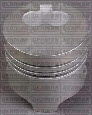 Поршень с кольцами і пальцем (размер отв. 81,00/1.00) RENAULT Kangoo 1.9D (F8Q.630/632/662) (Дизель, 4ц) YENMAK 3104163100 (фото 1)
