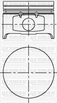 Поршень двс с кольцами dacia logan. renault clio symbol 1.4i 8v k7j =79.5 1.5x1.5x2.5 std 98 YENMAK 3104169000