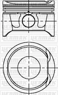 ПОРШЕНЬ ДВС С КОЛЬЦАМИ RENAULT MEGANE. CLIO 1.6 16V K4M =79.5 1.2X1.5X2.5 0.50 98 YENMAK 3104171050