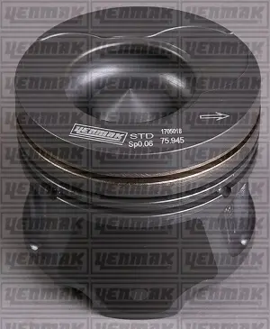 Поршень двс с кольцами renault megane 1.5dci k9k.728 euro 2 =76 2x2x2.5 0.50 04 YENMAK 3104175050 (фото 1)