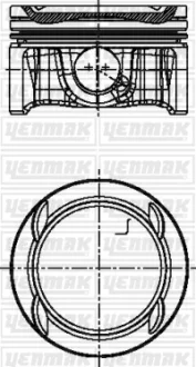 Поршень с кольцами і пальцем (размер отв. 73,00/+0.50) OPEL Astra J, Corsa, Insignia A, 1.4 09- (A 14 NET TURBO ECOTEC) YENMAK 3104195050