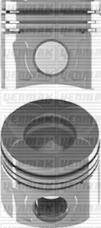 Поршень з кільцями і пальцем (розмір отв. 70,00/ +0,40) FIAT Fiorino 1.3Multijet (Euro 5) YENMAK 3104198041
