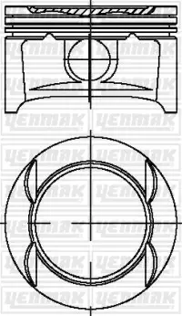 ПОРШЕНЬ ДВС С КОЛЬЦАМИ OPEL ASTRACORSA 1.4 16V X14XE =73.4 1.2X1.2X2 0.50 00 YENMAK 3104214050 (фото 1)