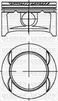 ПОРШЕНЬ ДВС С КОЛЬЦАМИ OPEL ASTRACORSA 1.4 16V X14XE =73.4 1.2X1.2X2 0.50 00 YENMAK 3104214050