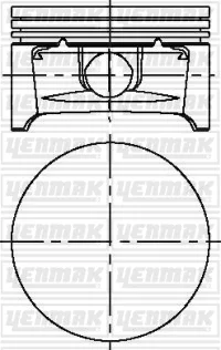 ПОРШЕНЬ ДВС С КОЛЬЦАМИ OPEL ASTRAMERIVA 1.6 16V X16XEP =79 1.2X1.2X2 0.50 00 YENMAK 3104216050