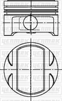 ПОРШЕНЬ ДВС С КОЛЬЦАМИ OPEL OMEGA 2.5I X2.5XE =81.6 1.5X1.5X3 0.50 93 YENMAK 3104218050 (фото 1)