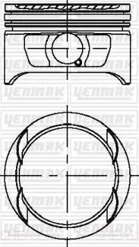 Поршень двс с кольцами opel vectra 2.0 16v dohc =86 1.5x1.5x3 std 87 YENMAK 3104225000 (фото 1)