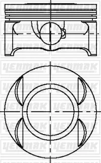 Поршень двс с кольцами opel vectra 1.8 16v z18xer =80.5 1.2x1.2x2 std 02 YENMAK 3104229000