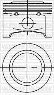 Поршень с кольцами і пальцем OPEL Astra G 1.4 (размер отв. 78.1 / +0.5) (Z1, 4XE) YENMAK 3104230050