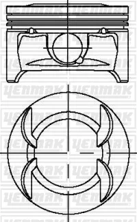 ПОРШЕНЬ ДВС С КОЛЬЦАМИ OPEL ASTRA J 1.6 16V A16XER =79 1.2X1.2X2 0.50 07 YENMAK 3104231050