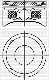 ПОРШЕНЬ ДВС С КОЛЬЦАМИ OPEL ANTARA 2.4I 16V Z24XE =87.5 1.2X1.5X2.5 STD 07 YENMAK 3104232000