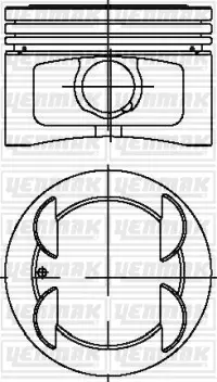 Поршень двс с кольцами fiat marea 1.6 16v =86.4 1.5x1.5x3 std 95 YENMAK 3104269000 (фото 1)