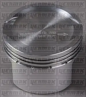 Поршень с кольцами і пальцем (размер отв. 70.8 / STD) FIAT Doblo 1.4 (4цл.) (188 A4000) YENMAK 3104285000 (фото 1)