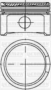 ПОРШЕНЬ ДВС С КОЛЬЦАМИ AUDI A3A4 1.8T AMBARX =81 1.5X1.75X2 0.50 00 YENMAK 3104299050 (фото 1)