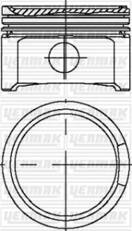 ПОРШЕНЬ ДВС С КОЛЬЦАМИ AUDI A3A4 1.8T AMBARX =81 1.5X1.75X2 0.50 00 YENMAK 3104299050