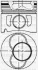 Поршень двс с кольцами audi. vw 1.9tdi avfawx =79.5 1.75x2x3 0.50 34cyl 00 YENMAK 3104314050 (фото 1)