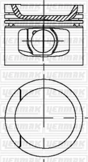 ПОРШЕНЬ ДВС С КОЛЬЦАМИ VW T4 2.02.5 AACAAF =81 1.75X2X3 0.50 91 YENMAK 3104328050