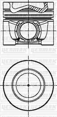 Поршень двс audi 2.0tdi cagacjcacaha 08- 0.50mm YENMAK 3104341050 (фото 1)