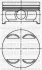Поршень з кільцями і пальцем (розмір отв. 92 / STD) BMW E39 540i, X5 E53 4.4 i (8ц) (M 62 B 44 LEV) YENMAK 3104611000