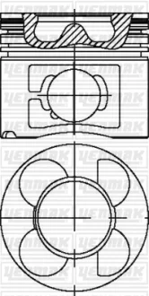 Поршень двс с кольцами bmw e39x5 3.0td м57d30 =84 3x2x3 0.50 98 YENMAK 3104615050
