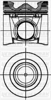 Поршень двс с кольцами fiat. iveco. renault 3.0hdi f1ce =95.8 2.5x2x2.5 std 06 YENMAK 3104836000
