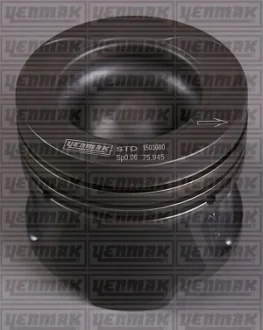 Поршень с кольцами і пальцем (размер отв. 76,00 / STD) RENAULT Kangoo, Megane, 1.5 dCi 08-, (4 цл.) (K9K 837/846 Euro5 95-110PS / OM607.951 OM607 DE 15…) дизель YENMAK 3604185000