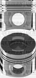 Поршень с кольцами і пальцем (размер отв. 91.1 / STD) (4D56T D-ID Euro 5 1-3 Cyl.) (Дизель, 4ц) YENMAK 3604362000