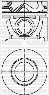 Поршень с кольцами і пальцем (розмір отв. 83,00 /STD) HYUNDAI SANTA FE 2.0CRDI, Accent 1.5 -06 (на 3 цил. та 4 цил.) (D3EA) дизель YENMAK 3604444000 (фото 1)
