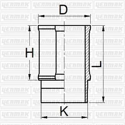 Гильза цилиндра RENAULT =76mm R 9- 12 1400 cc. YENMAK 5105904000 (фото 1)