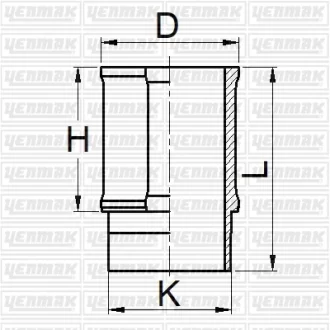 Гильза цилиндра RENAULT =76mm R 9- 12 1400 cc. YENMAK 5105904000