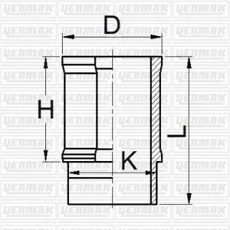 Гильза цилиндра RENAULT =75.8mm R 19-ClIo 1,4 1,4 I ENERGY YENMAK 5105910000