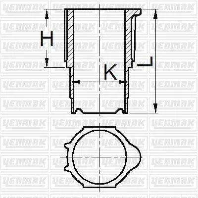 Гильза цилиндра RENAULT =86mm R18-25 TD - J8 S 2068 cc. TD. YENMAK 5195908000 (фото 1)