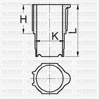 Гильза цилиндра RENAULT =86mm R18-25 TD - J8 S 2068 cc. TD. YENMAK 5195908000