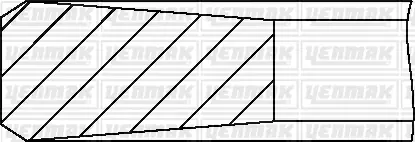 Комплект поршневих кілець (на 1 поршень) (80,50/+0,50) (3,0/1,75/3,0) BMW 318/325/525/725 2.5 92-. OPEL Omega B 2.5TD YENMAK 9109613050 (фото 1)