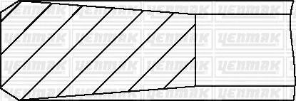 Комплект поршневих кілець (на 1 поршень) (80,50/+0,50) (3,0/1,75/3,0) BMW 318/325/525/725 2.5 92-. OPEL Omega B 2.5TD YENMAK 9109613050