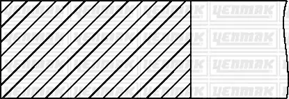 Комплект поршневих кілець (на 1 поршень) (84,80/STD) (1,5/1,5/3,0) OPEL Astra F 1.8 (4цил.) (1.8SV, 1.8SEH, 1.8SE) YENMAK 9109804000 (фото 1)
