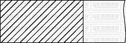 Комплект поршневих кілець (на 1 поршень) (84,80/STD) (1,5/1,5/3,0) OPEL Astra F 1.8 (4цил.) (1.8SV, 1.8SEH, 1.8SE) YENMAK 9109804000
